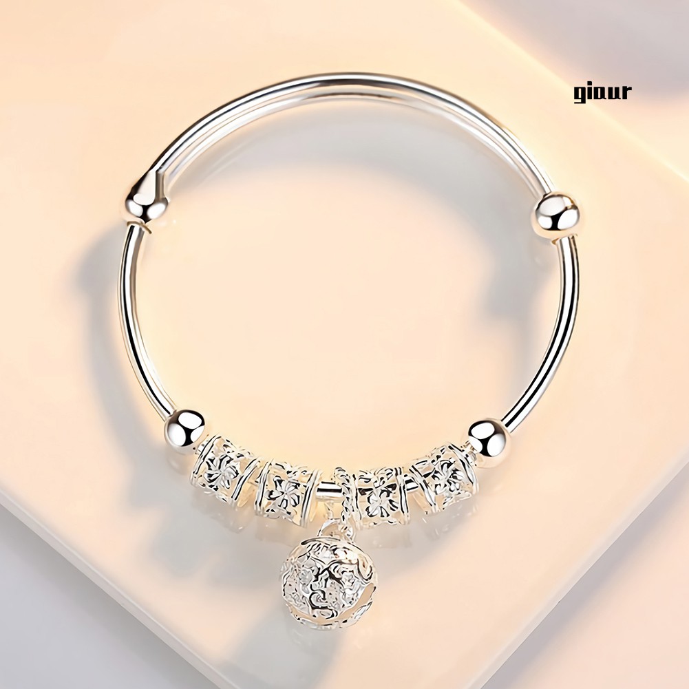 Vòng Tay Xi Bạc Phối Chuông Cho Nữ