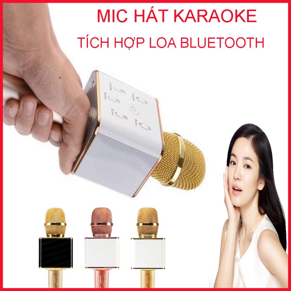Mic Hát Karaoke, Mic Hát Karaoke Bluetooth. Nghe nhạc, làm loa phát nhạc từ điện thoại,máy tính, mic