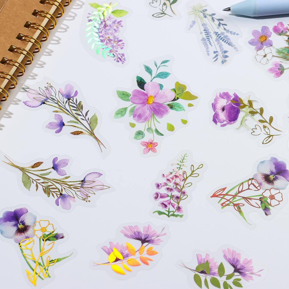 CHOOKEY Sticker Dán Trang Trí Sổ Tay DIY Hình Bông Hoa Có Thể Xé Ra