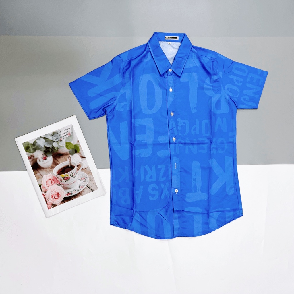 (HCM) ÁO SƠ MI NAM NGẮN TAY VẢI LỤA SIÊU XỊN XÒ , THỜI TRANG CỰC ĐẸP CHO CÁC ANH EM KME FASHION