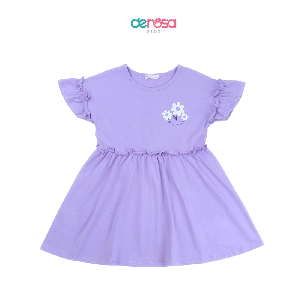 Váy bé gái DEROSA cộc tay chất liệu cotton ASKD022V KIDS 2 - 8