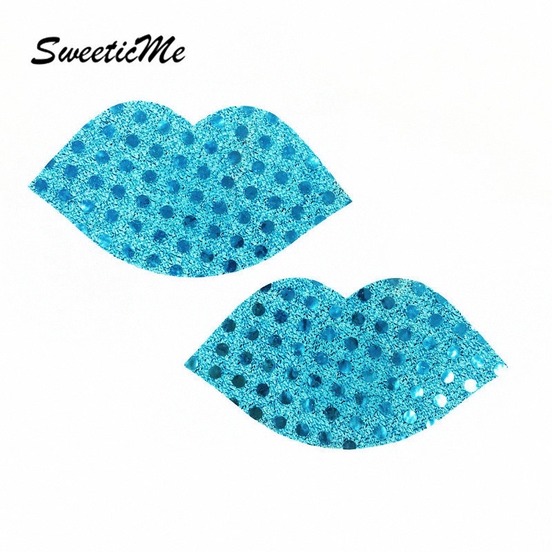 Sweeticme 1 Cặp Miếng Dán Nhũ Hoa Hình Đôi Môi Màu Đỏ Quyến Rũ Dùng Một Lần Cho Nữ
