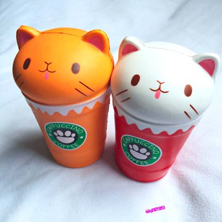 SQUISHY CỐC COFFE MÈO