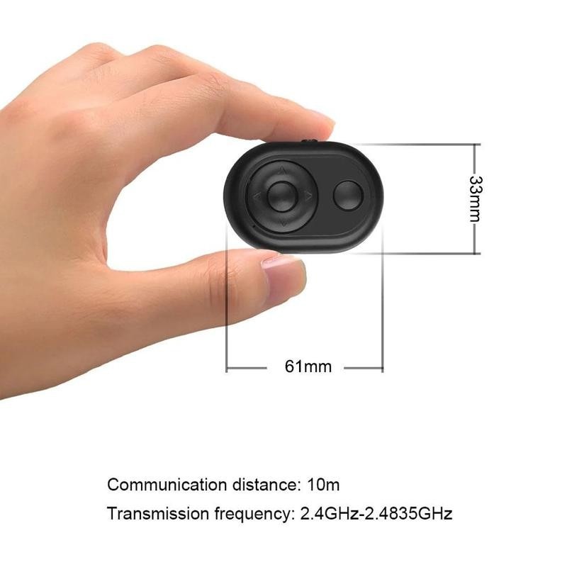 Nút điều khiển từ xa mini bluetooth không dây tự hẹn giờ cho camera điện thoại