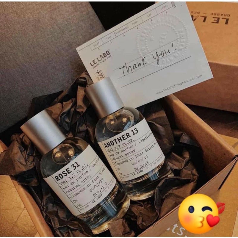 Nước hoa Lelabo Santal 33, Another 13, Bergamote 22, Rose 31, Lys 41, Noir 29, Tonka 25, Matcha 26, ...