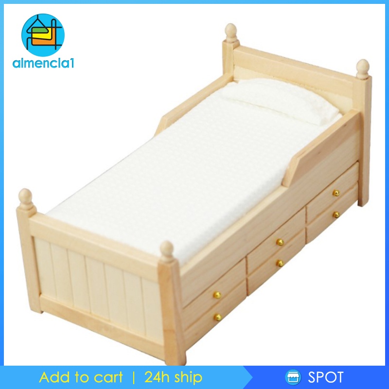 Giường Ngủ Mini Tỉ Lệ 1: 12 Trang Trí Nhà Búp Bê