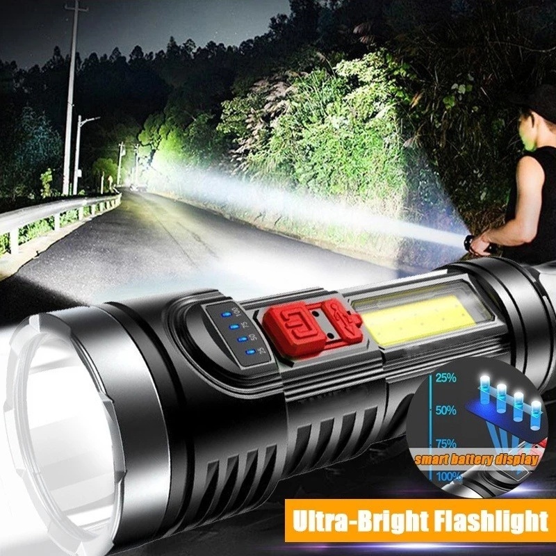 Đèn Pin Led Cầm Tay Siêu Sáng Cổng Sạc Usb Tiện Dụng