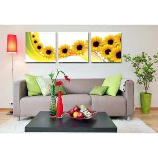 Tranh Thêu Chữ Thập Hoa Hướng Dương Tuyệt Đẹp 2118 (KHÁCH TỰ THÊU) KT:40X40cm X3