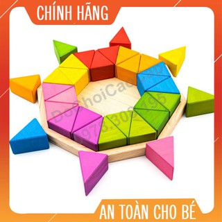 [Quà Tặng Cho Bé] Bộ xếp hình bát giác - Đồ chơi gỗ cao cấp xuất khẩu