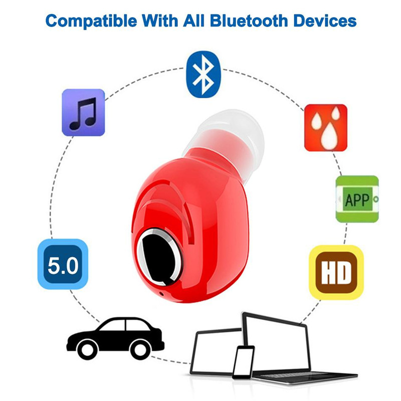 Tai Nghe Nhét Tai Bluetooth 5.0 Không Dây Mini Phong Cách Thể Thao Cho iPhone 11 XR Xiaomi Redmi Điện Thoại