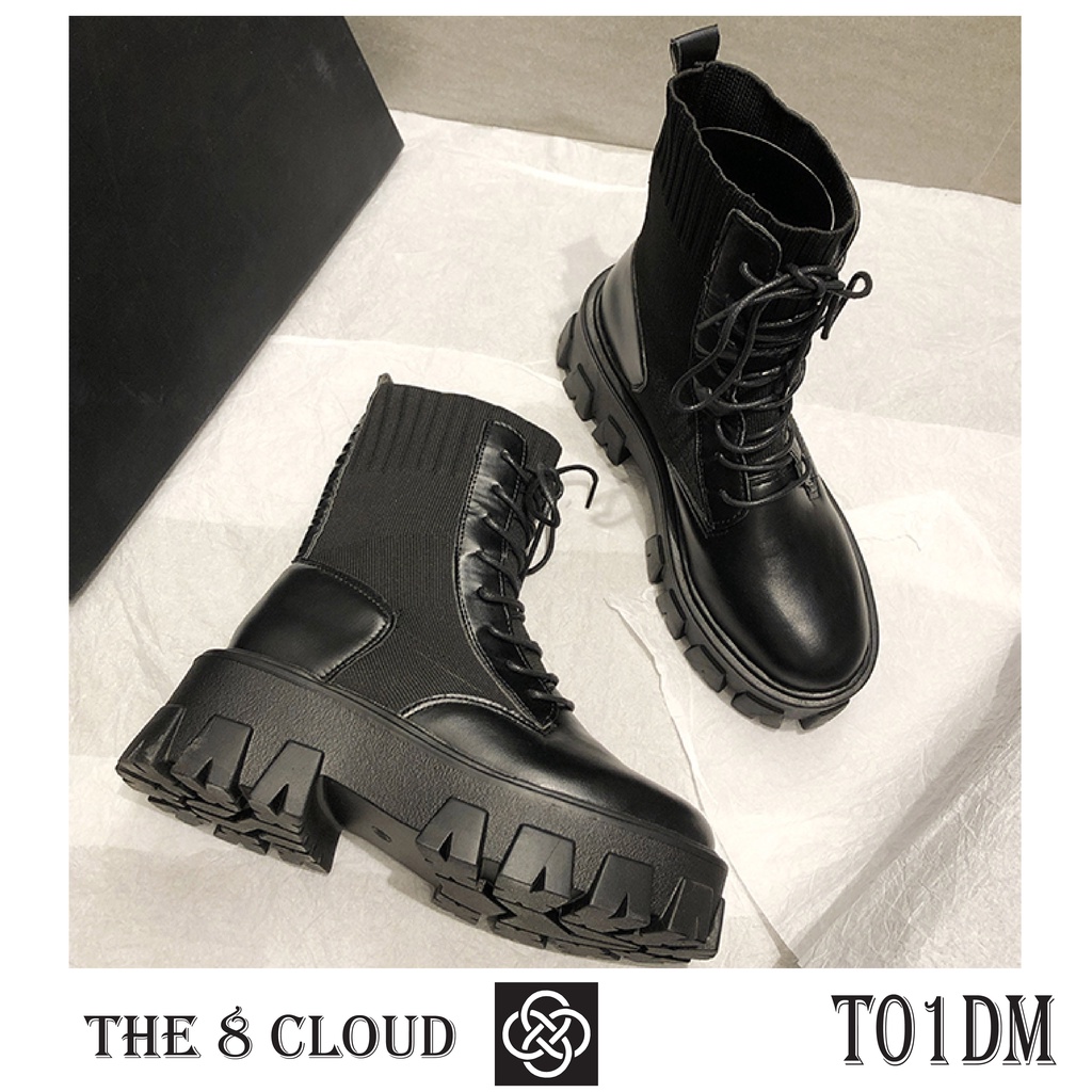 T01DM - Boots cổ len da mờ