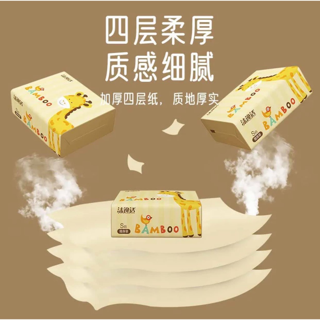 [THÙNG TO] GIẤY RÚT BAMBOO 40 GÓI SIÊU DAI HÌNH HƯƠU