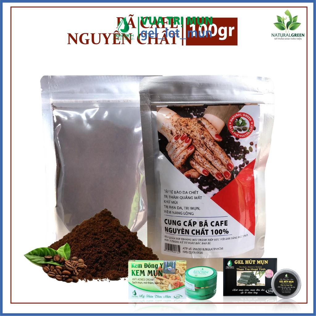 100g Bã cafe tắm trắng tẩy da chết siêu mịn