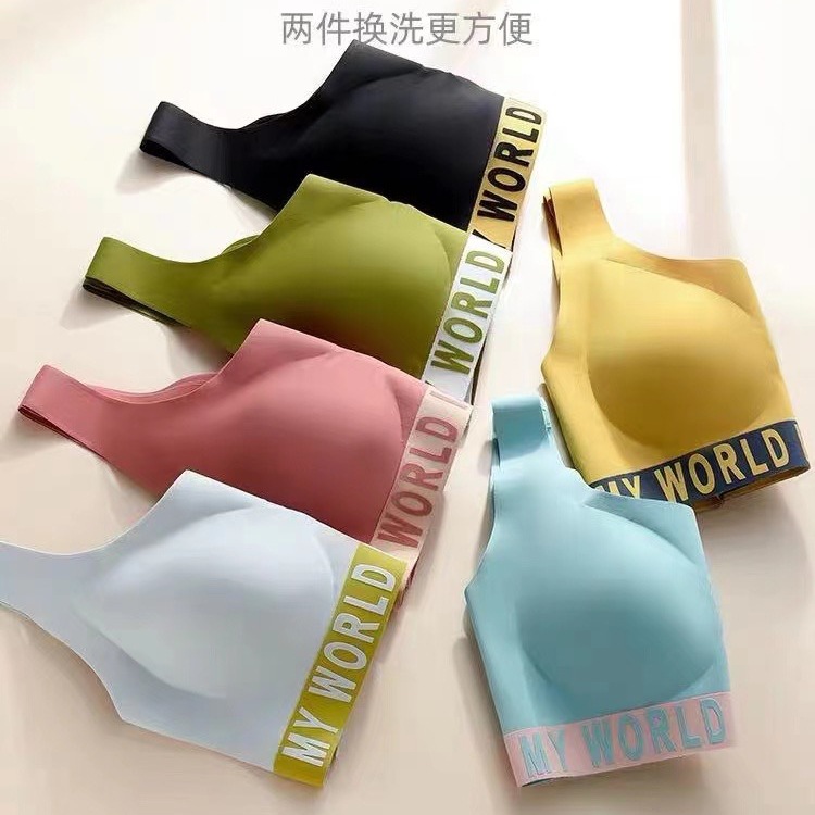 Áo Lót Thể Thao Nâng Ngực Không Đường May Chất Liệu Latex Size 32-38