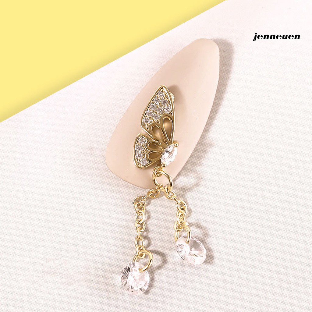 [Hàng mới về] Bộ 2 hạt cườm bươm bướm đính đá lấp lánh trang trí móng tay nghệ thuật