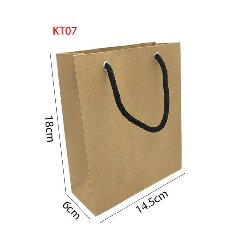 Combo 10 Túi giấy kraft trơn KT07 (KT: 18 x 14.5 x 6)