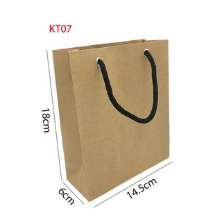 Combo 10 Túi giấy kraft trơn KT07 (KT: 18 x 14.5 x 6)