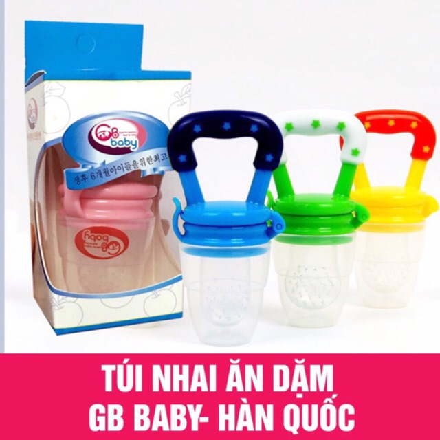 Túi nhai ăn dặm chống hóc GB Baby Hàn Quốc (Hộp 1 chiếc)