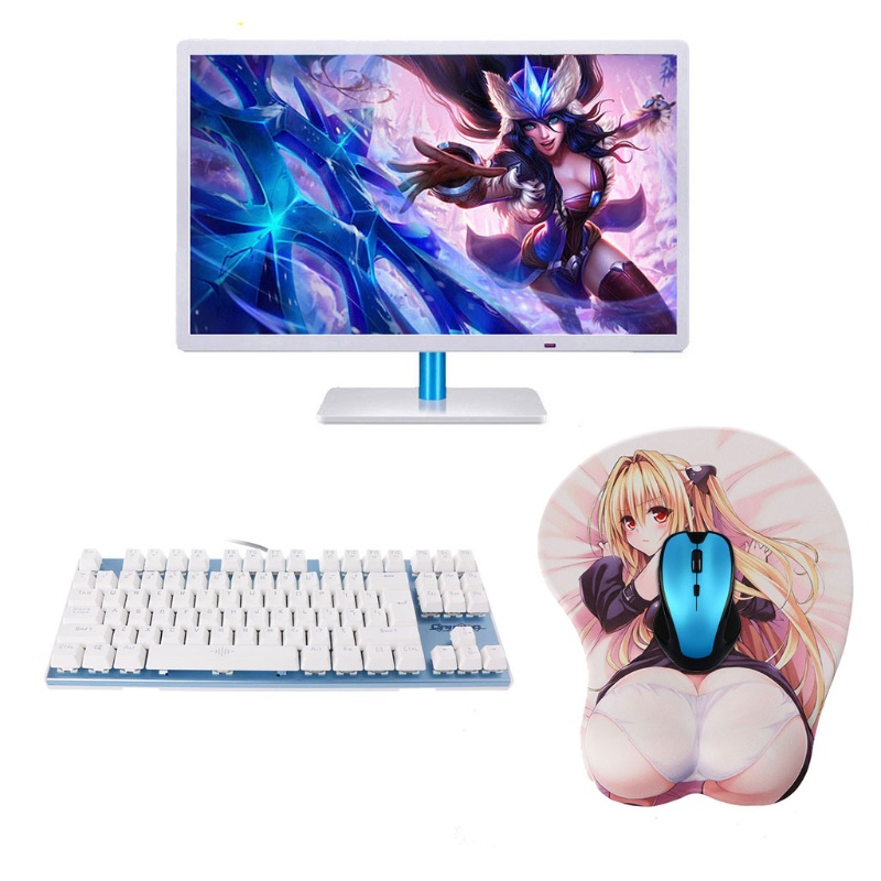 Utake Creative Cartoon Anime 3D Sexy Beauty Hips Silicone Mouse Pad Wrist Rest Support