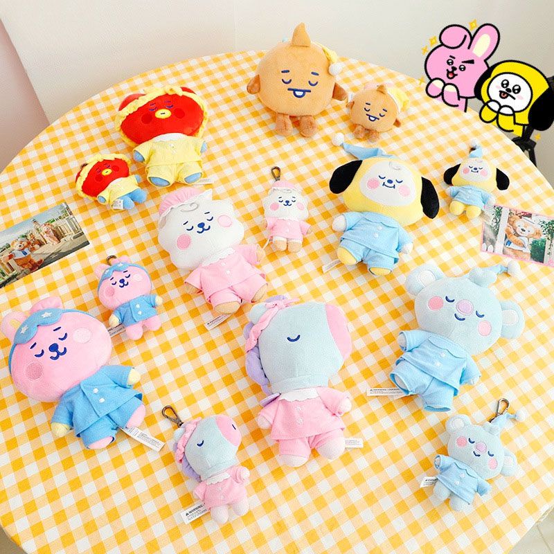 Móc Khóa Hình Thú Nhồi Bông Bt21 Dễ Thương