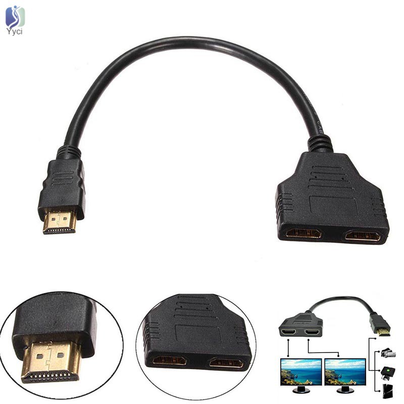 Cáp chia đầu HDMI 1080P 2 cổng dài 30cm