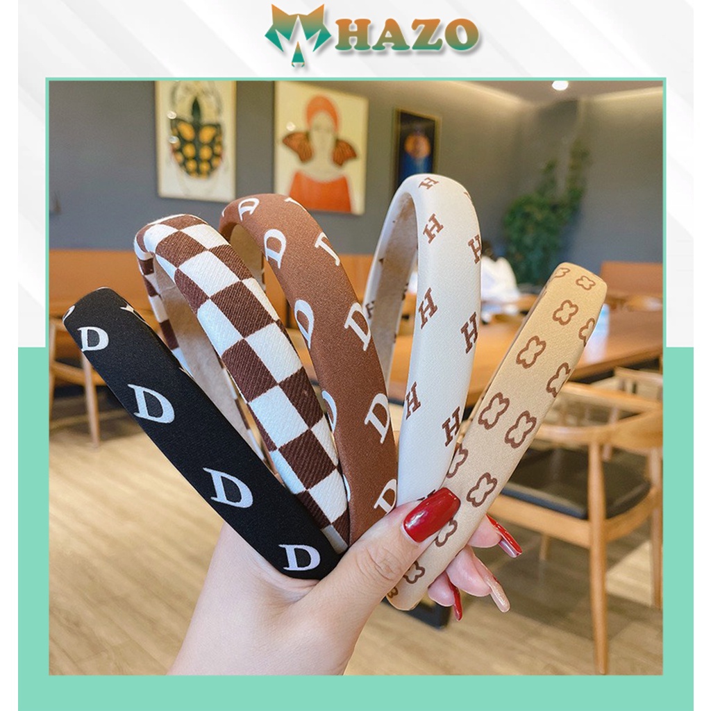 Cài Tóc Bản Rộng Retro Pháp Họa Tiết Chữ D Chữ X Xinh Xắn Siêu Dễ Thương - Hazo