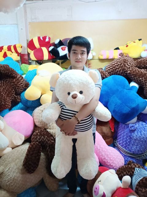 Mã TOYDEC hoàn 20K xu đơn 50K] GẤU BÔNG TEDDY KHỔ VẢI 1M CAO 80CM