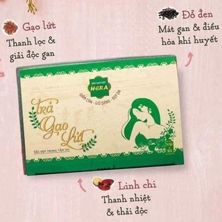 TRÀ GẠO LỨT THẢO MỘC GIẢM CÂN HERA CHÍNH HÃNG (hộp 14 gói)