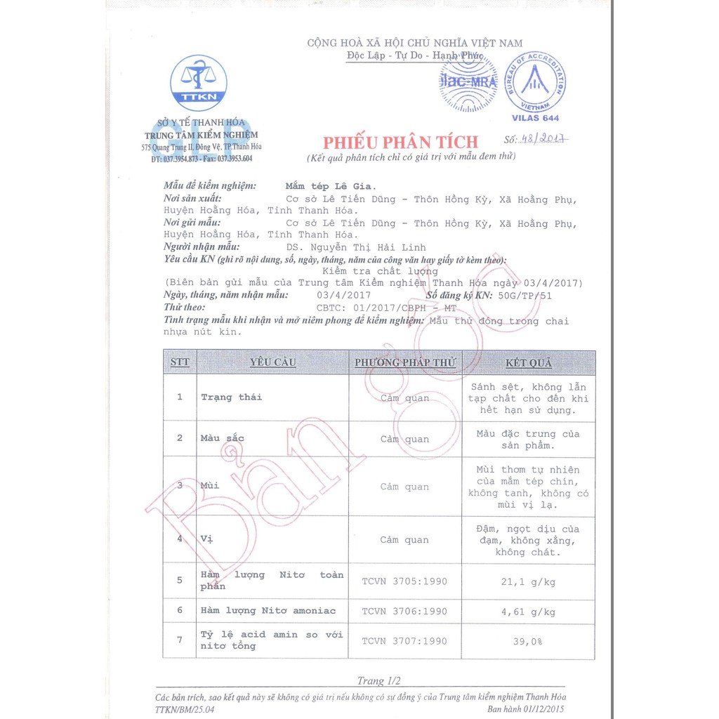 [Mã SKAMLTS7 giảm 10% đơn 150K] Mắm tép Thanh Hóa - Lê Gia chai 800g | BigBuy360 - bigbuy360.vn