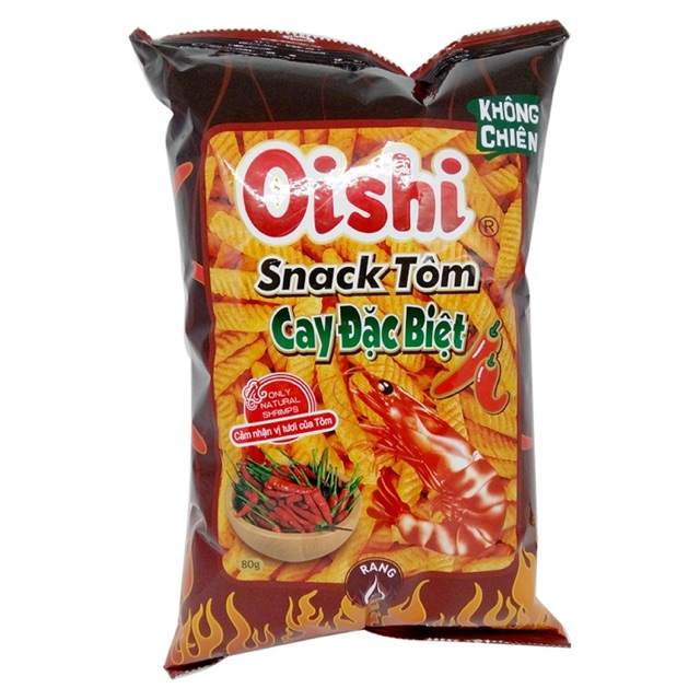 Snack Tôm Cay Đặc Biệt Oishi Size Lớn 80gr