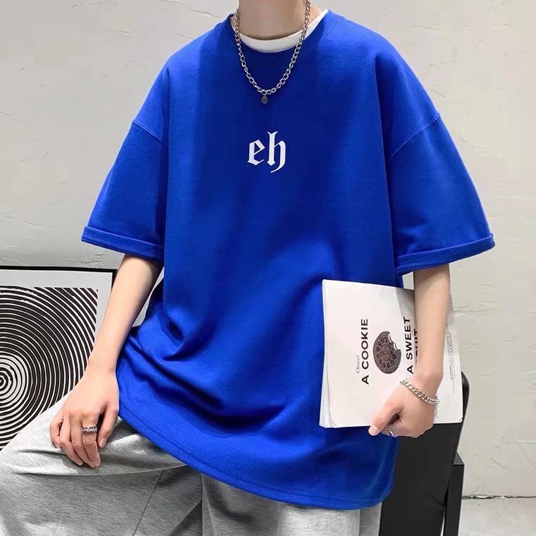 Áo Thun Tay Ngắn Cổ Tròn In Chữ Phong Cách Hàn Quốc Thời Trang Cho Nam