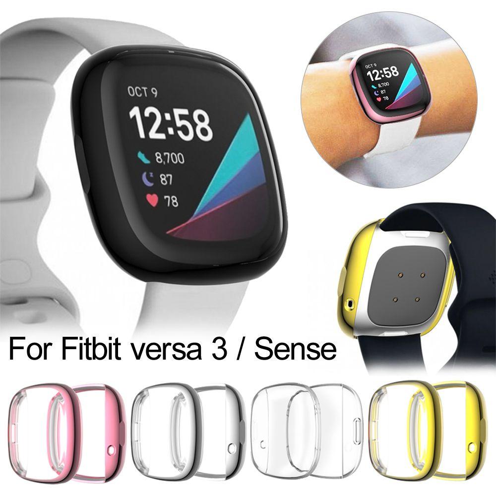 Ốp Bảo Vệ Bằng TPU Mềm Trong Suốt HD Chống Trầy Cho Fitbit Versa 3 Fitbit Sense
