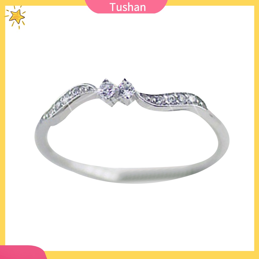 Nhẫn Đính Đá Hình Chiếc Lá Sang Trọng Nữ Tính