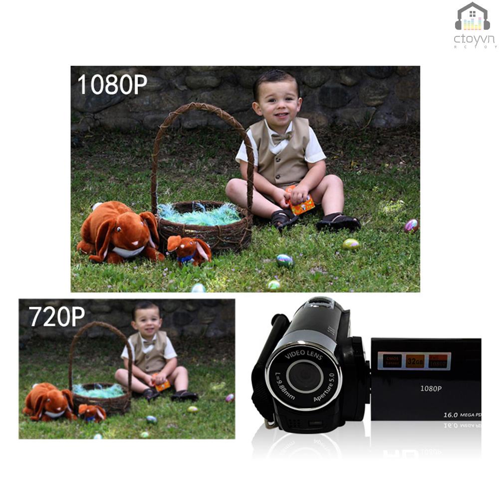 Camera kỹ thuật số 16X F-ocus Zoom thiết kế màn hình 2.7inch hỗ trợ thẻ nhớ TFT | BigBuy360 - bigbuy360.vn