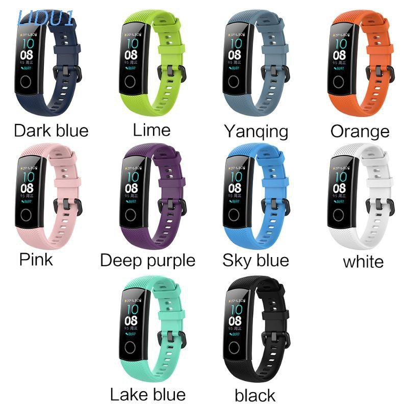 Dây Đeo Thay Thế Bằng Silicon Mềm Chống Trầy Xước Cho Đồng Hồ Thể Thao Huawei Honor 5 / 4 Lidu1