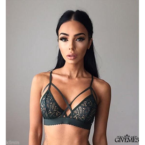 Áo lót nữ ngực đan dây chéo chất liệu ren hoa quyến rũ