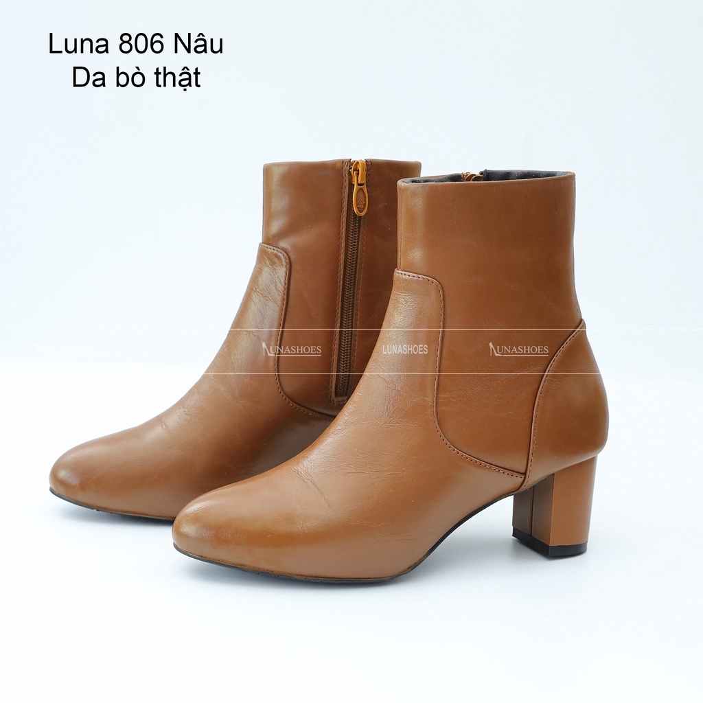 Boot nữ Luna 806 da bò 100% ảnh thật bảo hành 24 tháng đi êm chân dễ phối đồ thời trang hàng hiệu