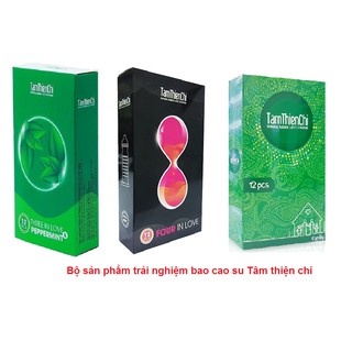 Bộ 3 hộp bao cao su tâm thiện chí trải nghiệm 36 cái + Tặng kèm 1 phần quà