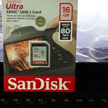 Thẻ Nhớ Sandisk Sdhc 16gb Class10 Tốc Độ 80mbps