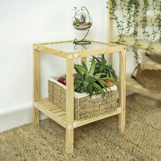 Tab kệ đầu giường mặt kính 6ly gỗ thông mỹ nhập khẩu