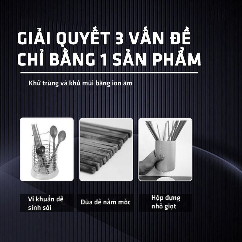 Máy Sấy và Khử Khuẩn Đũa Thìa Thông Minh bằng tia UV Sấy Khô Nhanh Chống Ẩm Mốc - Bảo Hành 1 Đổi 1 Angola