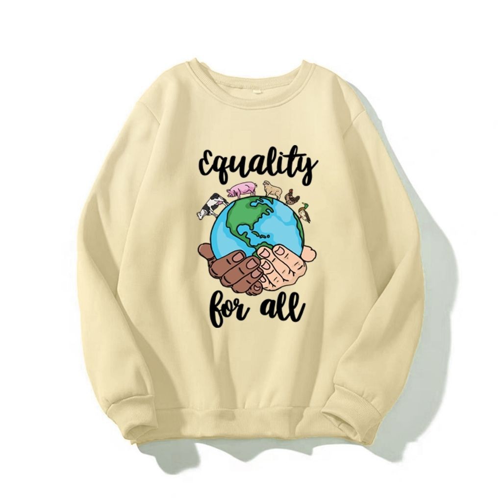 ÁO SWEATER NỈ UNISEX IN EQUALITY FOR ALL ÁO FORM RỘNG NAM NỮ NHIỀU MÀU