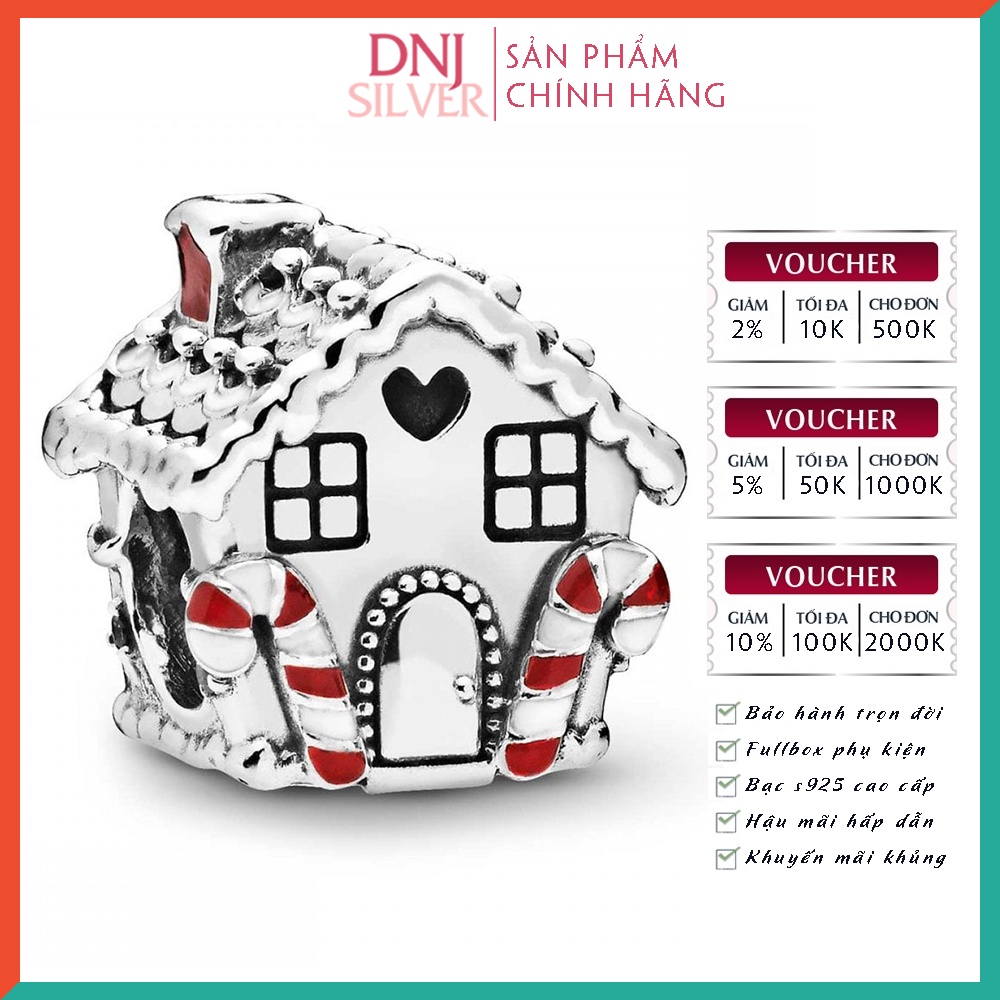 Charm bạc 925 cao cấp, hàng chuẩn bạc - Charm Gingerbread House thích hợp để mix vòng tay charm - DN313