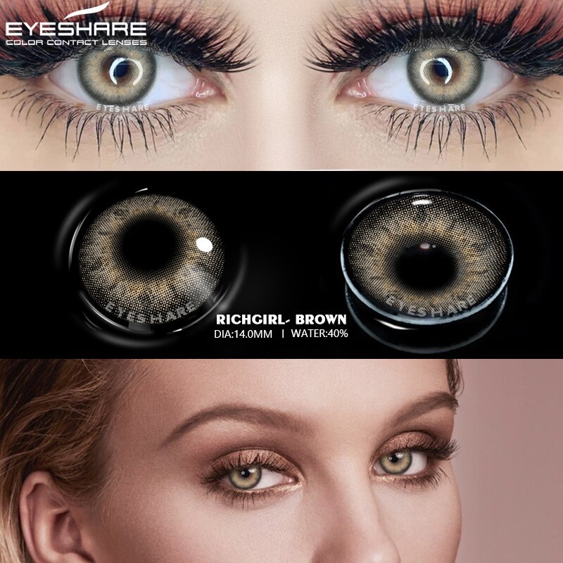 EYESHARE [Hàng mới về] Cặp kính áp tròng màu sắc tự nhiên