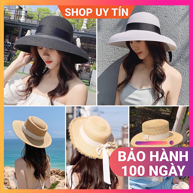 Mũ Đi Biển - Nón Cói Rộng Vành Vintage Cao Cấp Nữ Đẹp