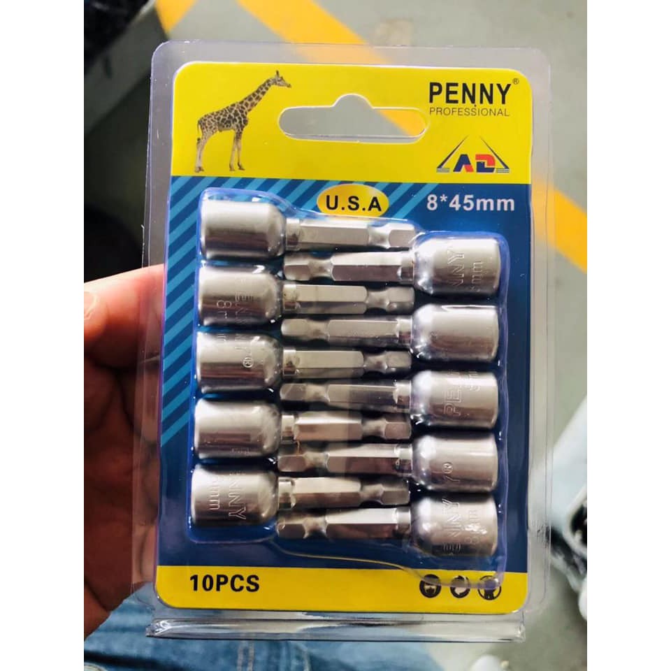 Vỉ 10 Đầu bắn tôn cao cấp Penny 8*45mm Siêu từ - HV Store 119