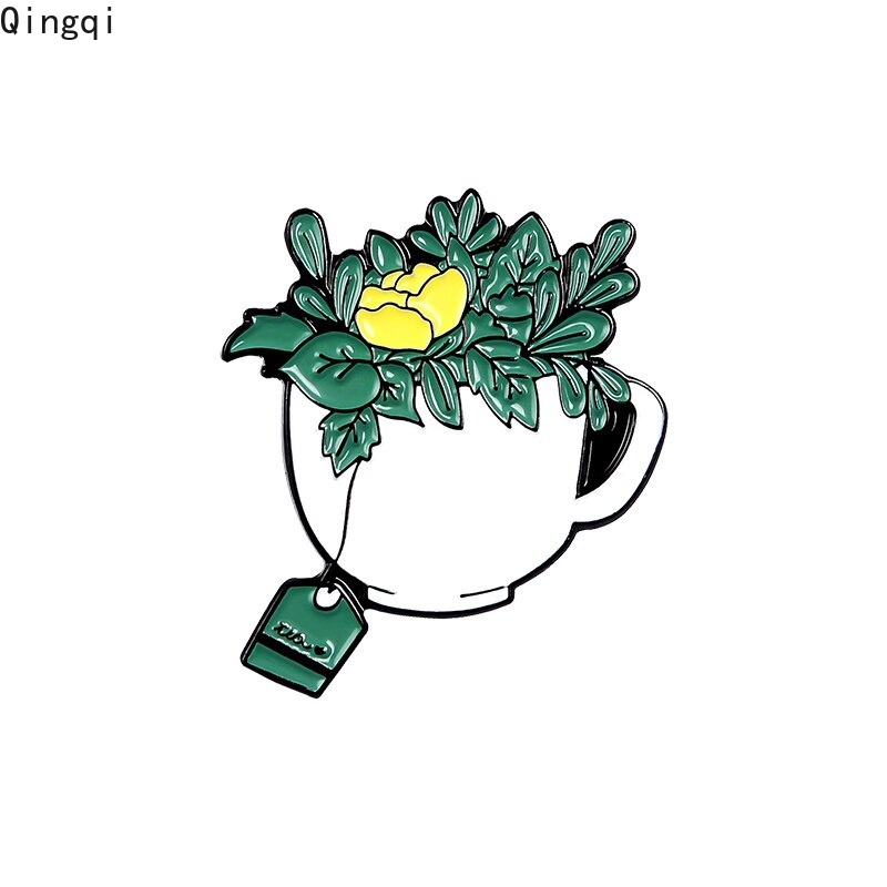 Ghim cài áo MISS ZOE hình chiếc cốc sáng tạo thời trang unisex