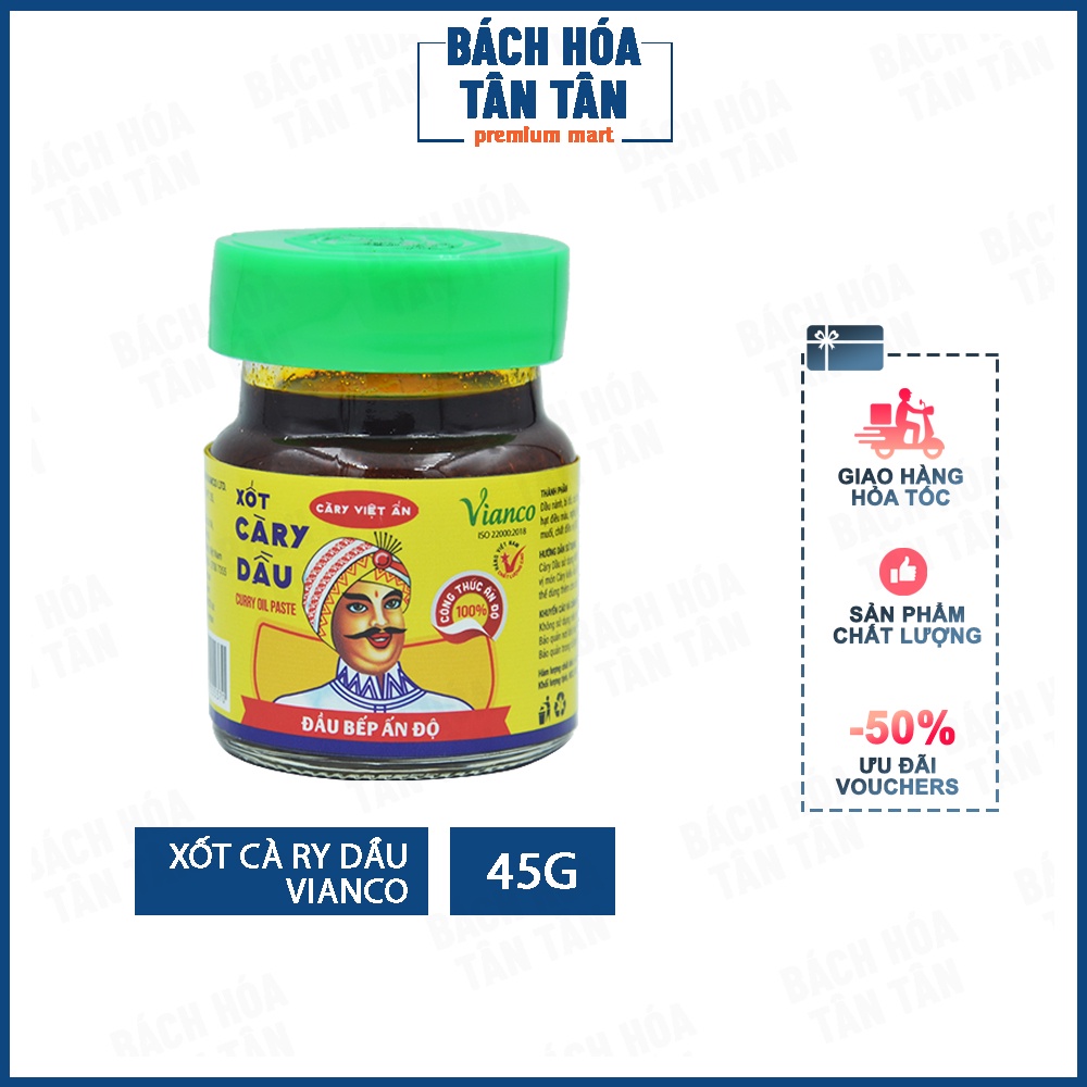 Xốt cà ry dầu Việt Ấn hiệu Vianco, hủ 45g