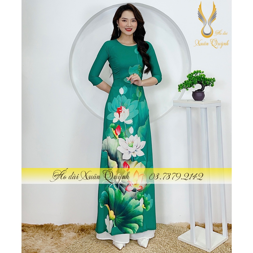 Siêu hot ÁO DÀI phối màu 2021 lụa nhật co giãn tốt