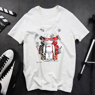 Áo phông trắng tay lỡ form rộng in hình Kaw.s Sup cực Chất - Áo thun tay lỡ cotton mềm mịn
